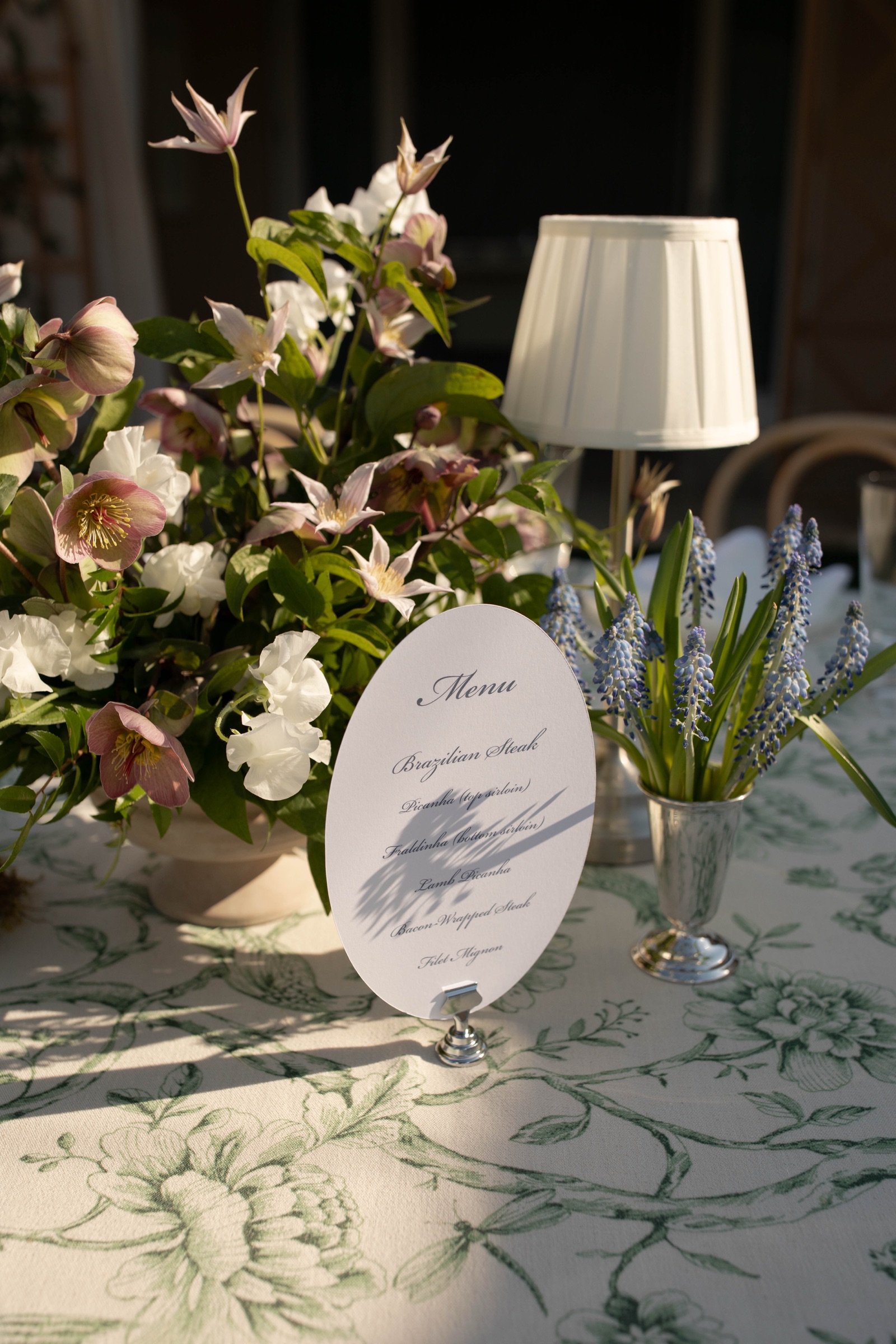 Reception table details